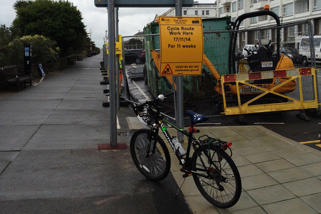 Work has started on the Eastbourne seafront cycle route.